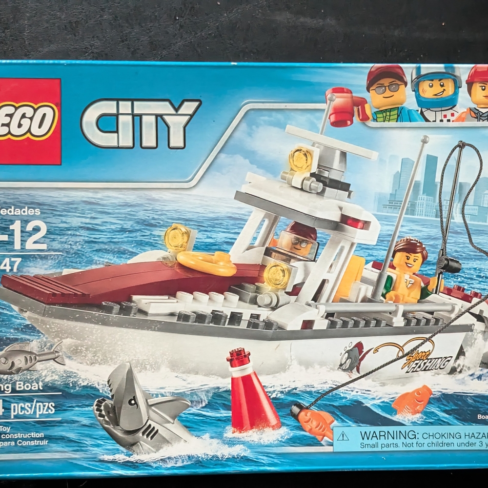 LEGO City Fishing Boat Building Kit - White and Red